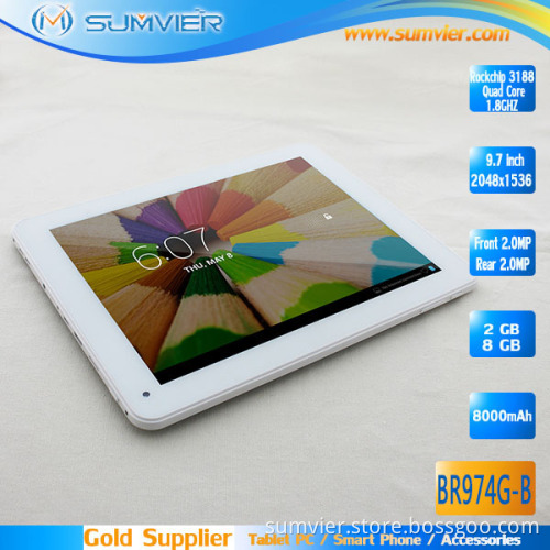 9.7inch Rockchip 3188 Quad Core Tablet PC Android 4.2.2 (BR974G-B)